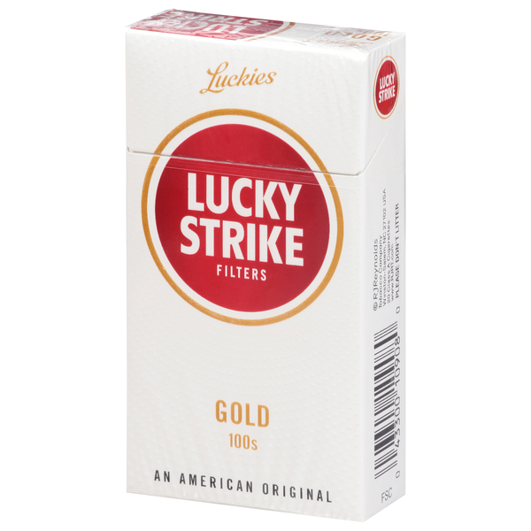 Lucky Strike Cigarettes, Gold 100S, Filters