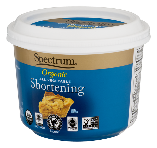 Spectrum Organic All Vegetable Shortening - 24 oz tub