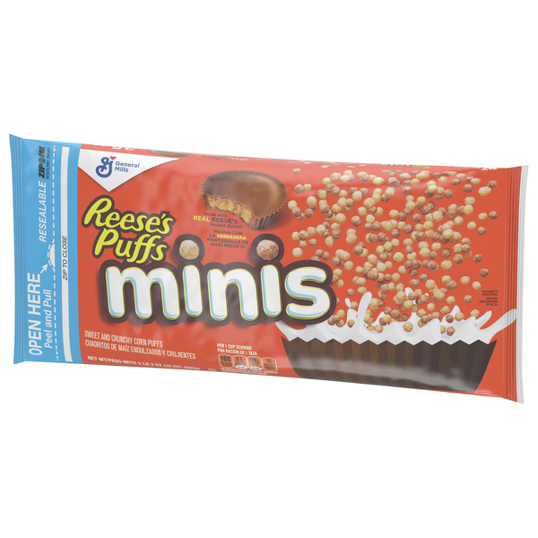 Reese's Puffs Minis Breakfast Cereal, Chocolate Peanut Butter