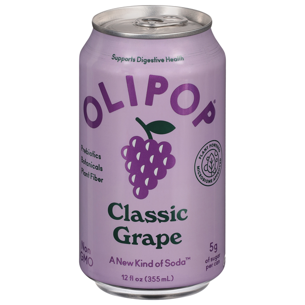 Olipop Classic Grape Soda 12 fl oz | Hy-Vee Aisles Online Grocery