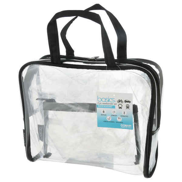 Basics Clear PVC Jr Weekender Set, 2 pc