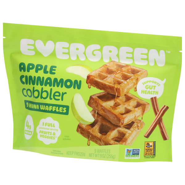 Evergreen Mini Waffles, Apple & Cinnamon, 9Ct