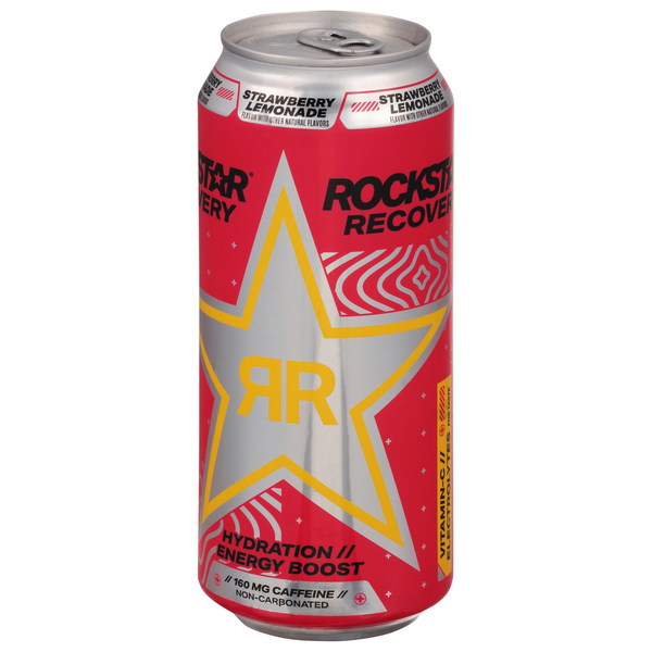 Rockstar Energy Drink, Strawberry Peach 16 Fl Oz, Energy