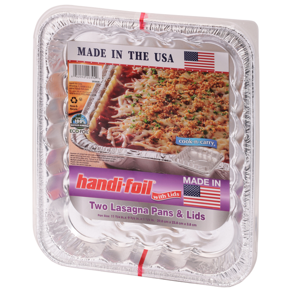 Handi Foil Poultry Pans & Lids 2 Ea, Disposable Bakeware