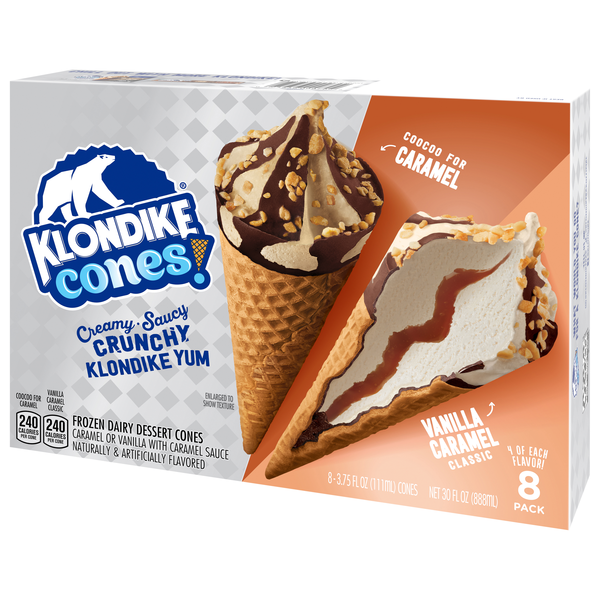 Klondike Cones, Coocoo For Caramel & Vanilla Caramel Classic, 8