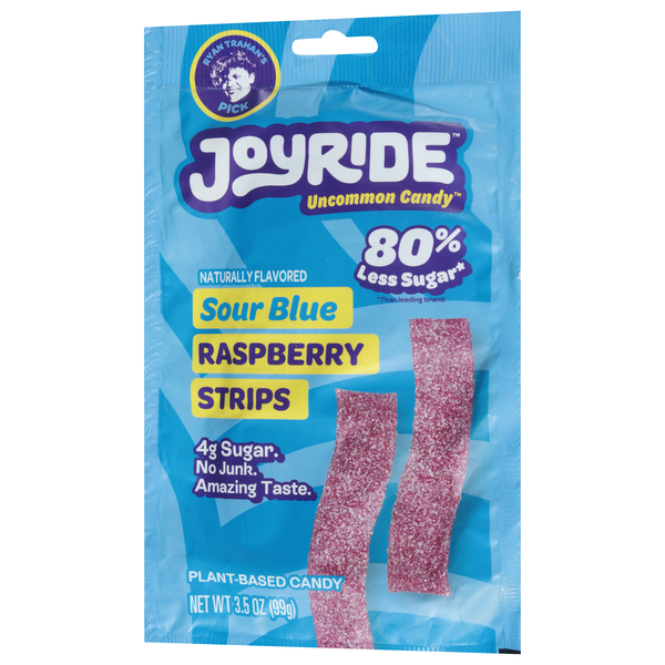 Joyride Uncommon Candy Sour Blue Raspberry Strips 3.5 oz | Hy-Vee ...