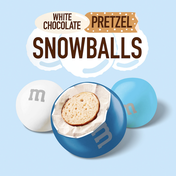 M&M's Snowballs Pretzel White Chocolate Candies 1.14 Oz Wrapper, Chocolate  Candy