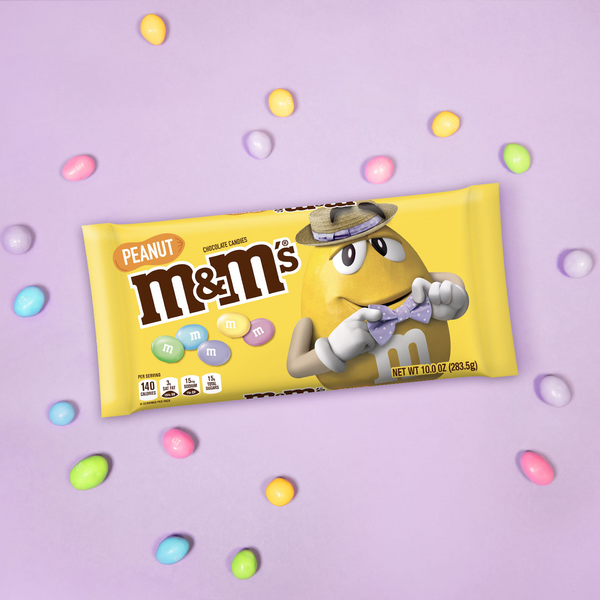 M&M's Peanut Milk Chocolate Pastel Easter Candy Assortment - 10 Oz Bag -  DroneUp Delivery