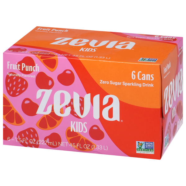 Zevia Kidz Fruit Punch Sparkling Drink 6 Pack | Hy-Vee Aisles