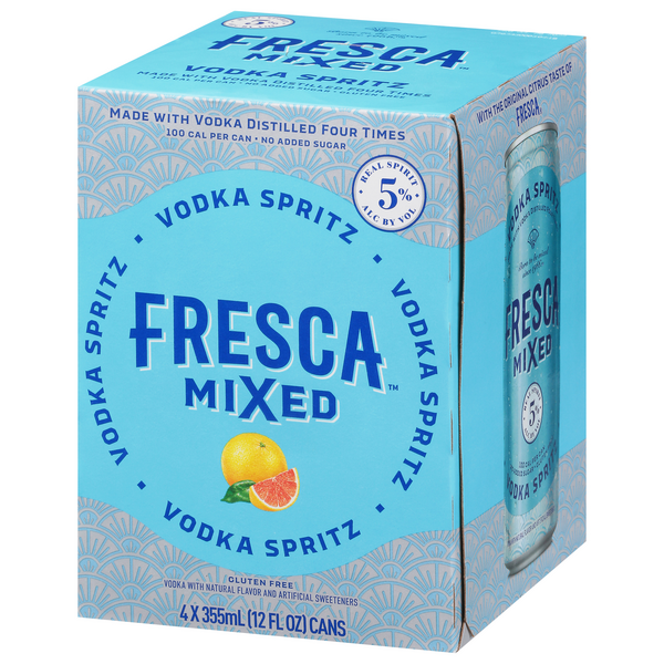 Fresca Mixed Vodka Spritz Grapefruit Citrus Single 12oz Can 5% ABV