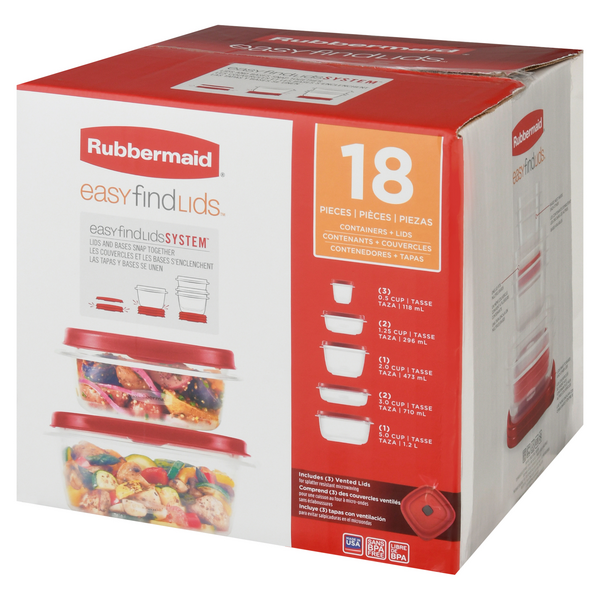 Rubbermaid Easy Find Lids Container, 710 Milliliter