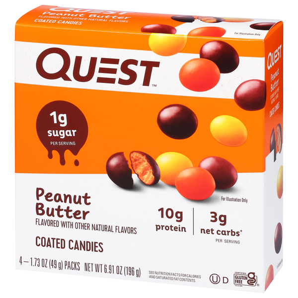 Quest Peanut Butter Coated Candies, 4-1.73 oz | Hy-Vee Aisles