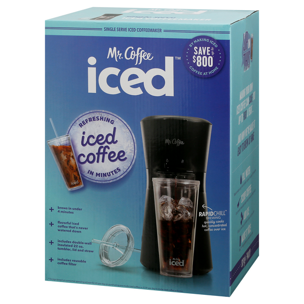  Mr. Coffee Iced Coffee Tumbler, 22 Oz., with Lid and