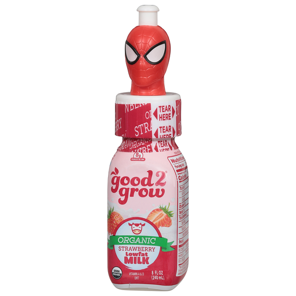 Good2Grow Organic Lowfat Milk, Strawberry | Hy-Vee Aisles