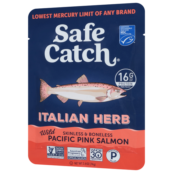 Safe Catch Wild Alaska Pink Salmon Italian Herb | Hy-Vee Aisles