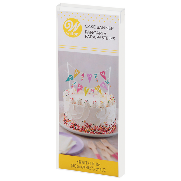 Cake banners are an easy and inexpensive way to add a splash of color to  your party cake.