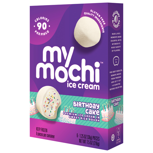My Mochi Birthday Cake Ice Cream, 6-1.25 oz Pieces | Hy-Vee Aisles