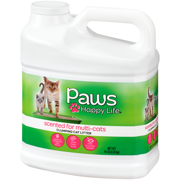 Paws Happy Life Scented For Multi-Cat Clumping Cat Litter 20 lb Jug