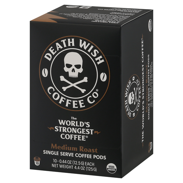 ワミレス　coffee cheeseさま Death Wish Coffee Co, Medium Roast, Single Serve Pods, 10-0.44 oz