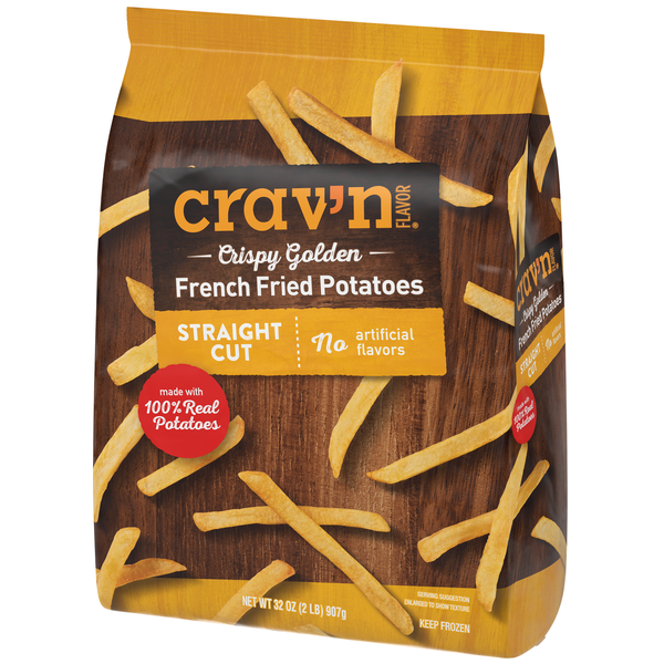 Crav'N Flavor French Fried Potatoes, Crispy Golden, Straight Cut