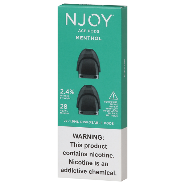 how much is elf bar vape Njoy Ace Pods, Menthol, 2.4%, 2Ct