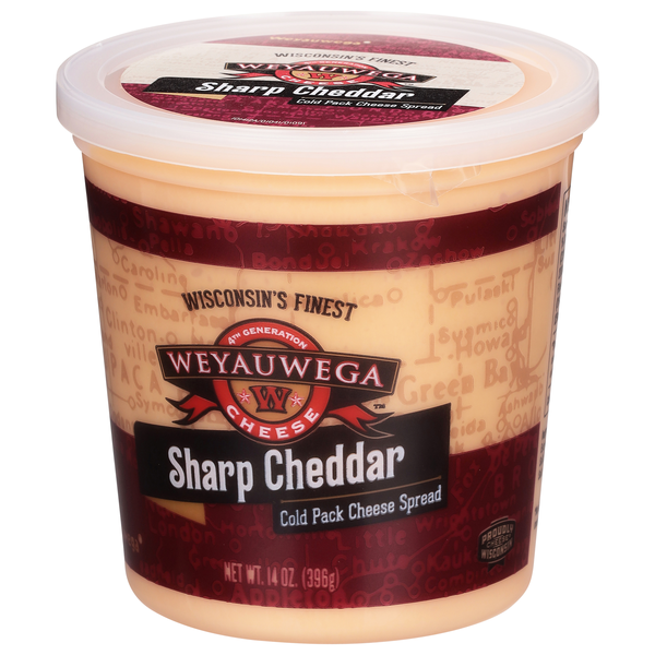 Weyauwega Cold Pack Sharp Cheddar Cheese Spread 14 oz | Hy-Vee Aisles ...