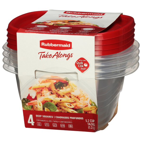 Rubbermaid - Rubbermaid, Take Alongs - Containers & Lids, Deep Squares (4  count), Shop