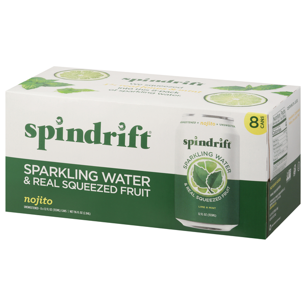 Spindrift Unsweetened Non-Alcoholic Nojito Sparkling Water 8 - 12