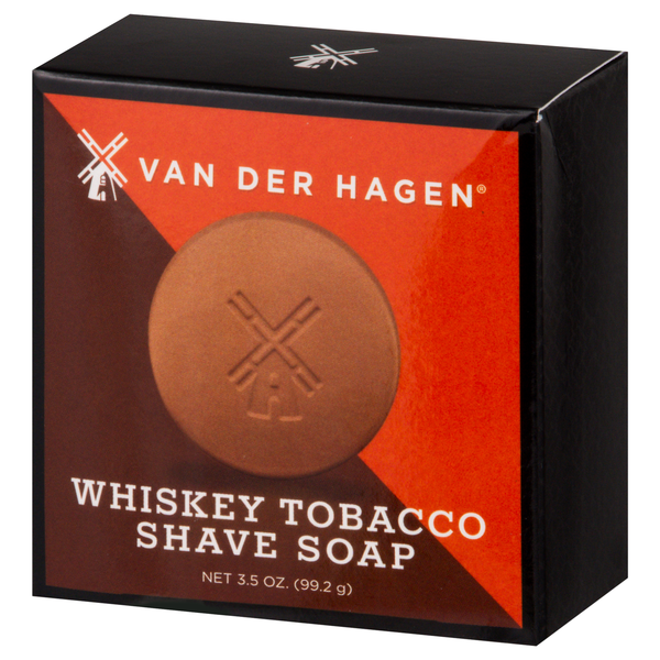 Van Der Hagen Whiskey Tobacco Shave Soap 3.5 oz