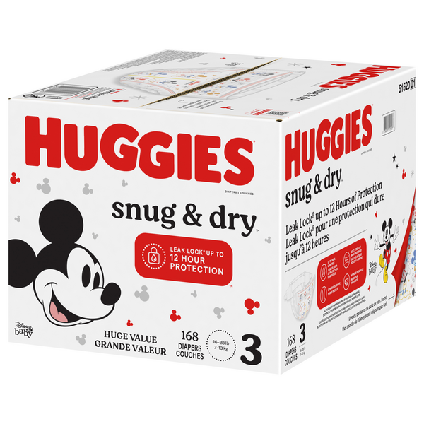 Huggies Snug & Dry Size 3 Diapers, 31 ct - Greatland Grocery