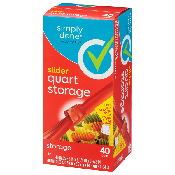 Simply Done Quart Slider Storage Bags (40 ct)