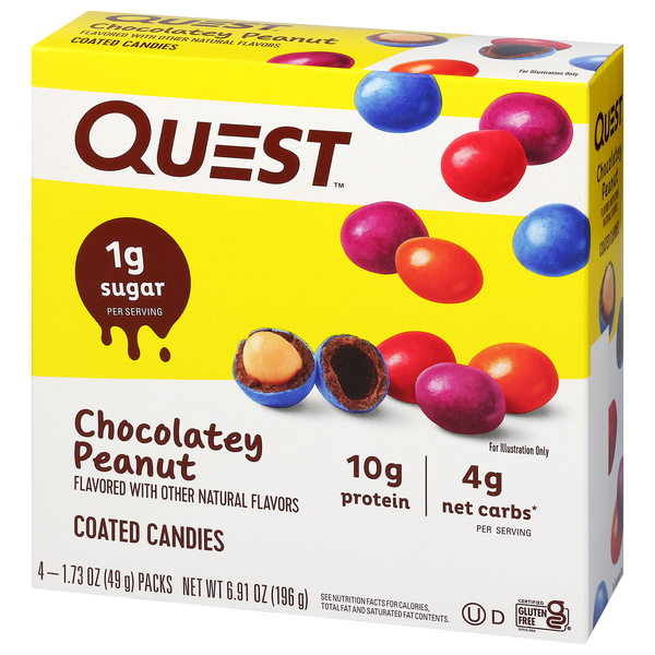Quest Candies, Chocolatey Peanut, Coated, 4 Count | Hy-Vee Aisles