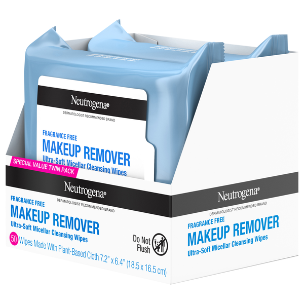 Neutrogena Fragrance-Free Makeup Remover Towelettes 2- Packs | Hy