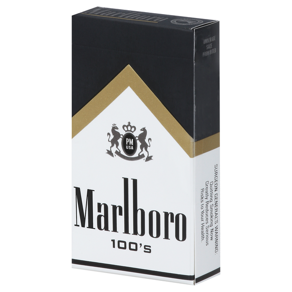 Marlboro 100's Cigarettes, Class A, Black, Gold Pack