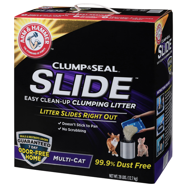 Arm Hammer Slide,Clump Seal Litter, Easy Clean-Up, Multi-Cat