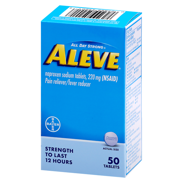 Aleve All Day Strong 220 mg Pain Reliever/Fever Reducer Tablets 50 ea ...