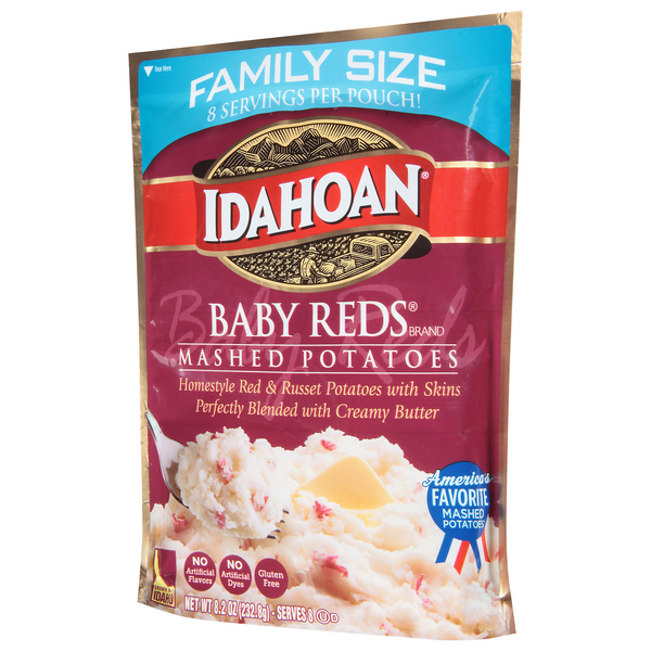 Idahoan Baby Reds Mashed Potatoes Family size, 8.2 oz (Pack of 8)
