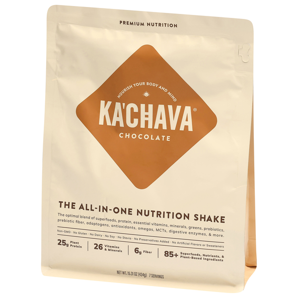 Ka'Chava All-In-One Chocolate Flavored Nutrition Shake 15.31 oz | Hy ...