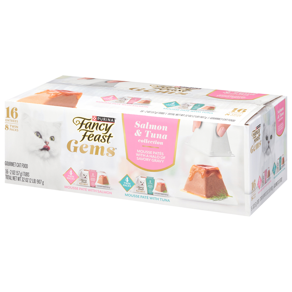 Fancy Feast Gems, Salmon & Tuna Collection Mousse Pate Gourmet Cat