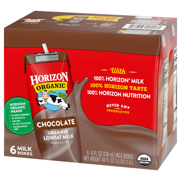 Horizon Organic Lowfat Chocolate Milk 6Pk