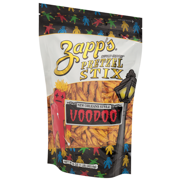 Zapp's Voodoo New Orleans Style Sinfully-Seasoned Pretzel Stix 16