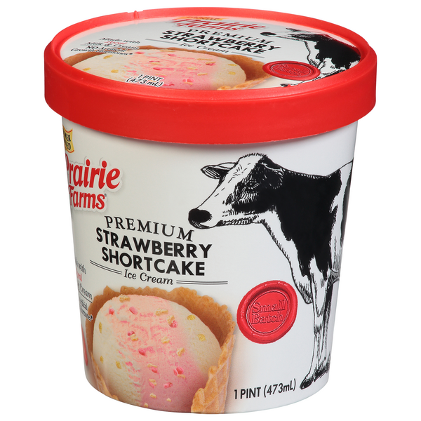 Prairie Farms, Small Batch Premium Strawberry Shortcake Ice Cream