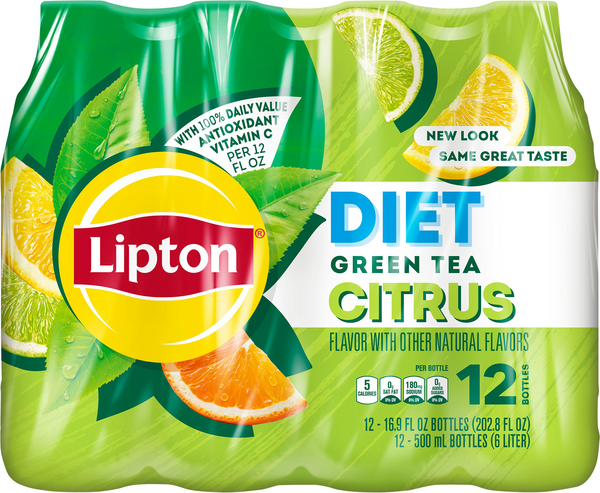 Lipton Diet Citrus Green Tea 12 Pack | Hy-Vee Aisles Online