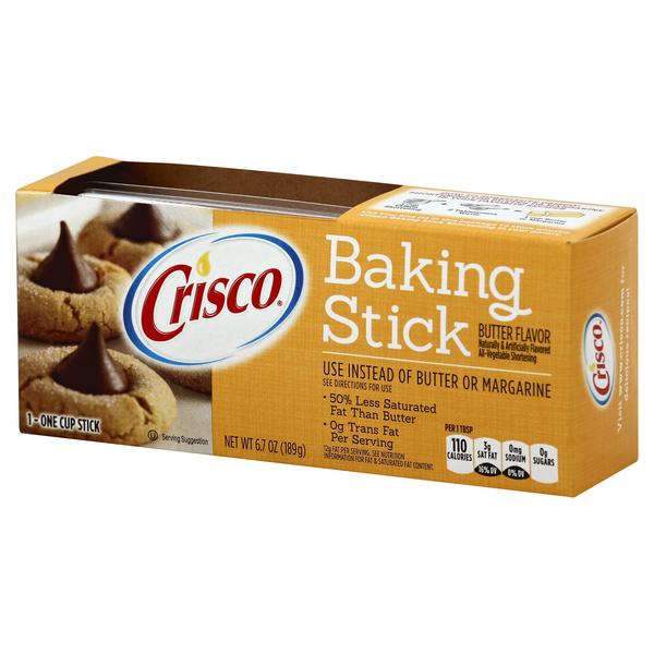 Crisco Butter Flavor All-Vegetable Shortening - 3 sticks, 1 cup each