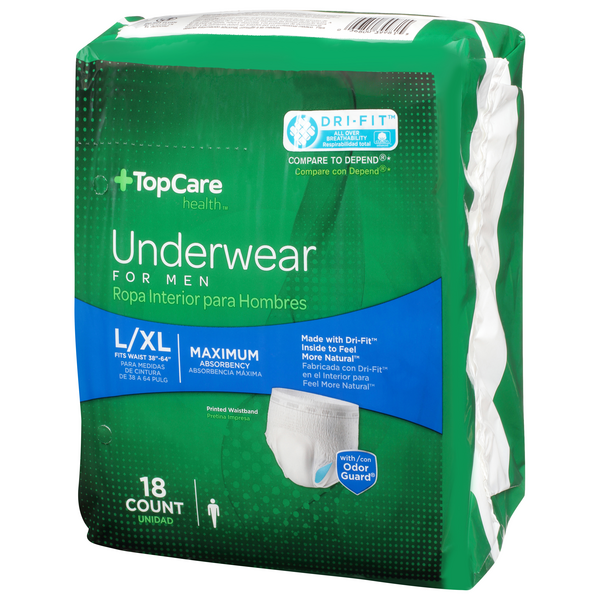 TopCare Underwear For Men Maximum Absorbency Large/Extra Large