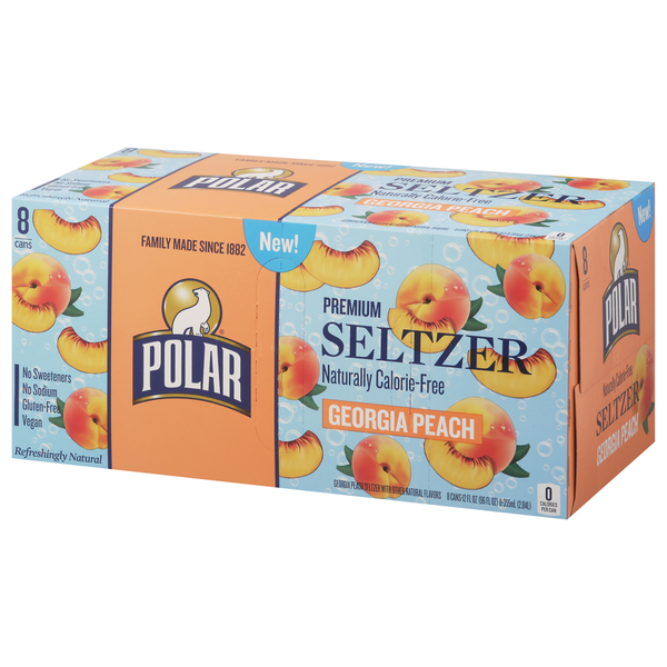 Polar Seltzer - 8pk 12oz - Georgia Peach | Hy-Vee Aisles Online