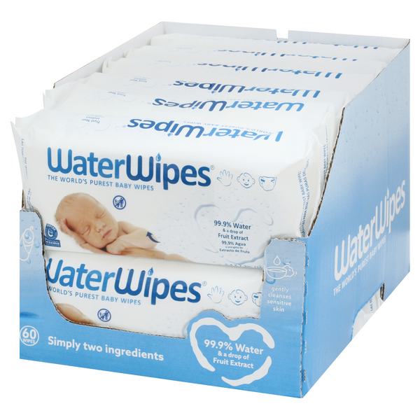 WaterWipes Adult Wipes, Hypoallergenic for Sensitive Skin
