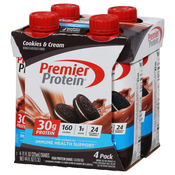 Premier Protein High Protein Shake Cookie & Cream 4Pk | Hy-Vee Aisles ...