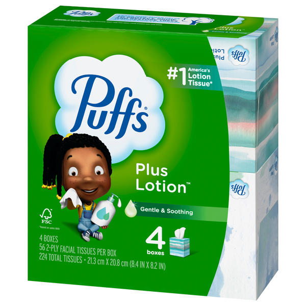 Save on Puffs Plus Lotion Facial Tissues 2-Ply White Order Online Delivery