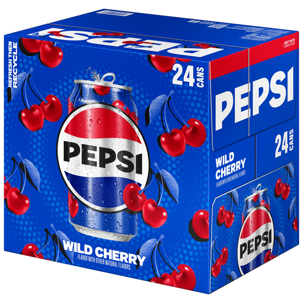 Pepsi Soda Wild Cherry 12 Fl Oz, 24 Count | Hy-Vee Aisles Online